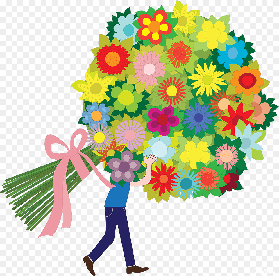 March Womens Day, Art, Pattern, Graphics, Flower Bouquet Png Image