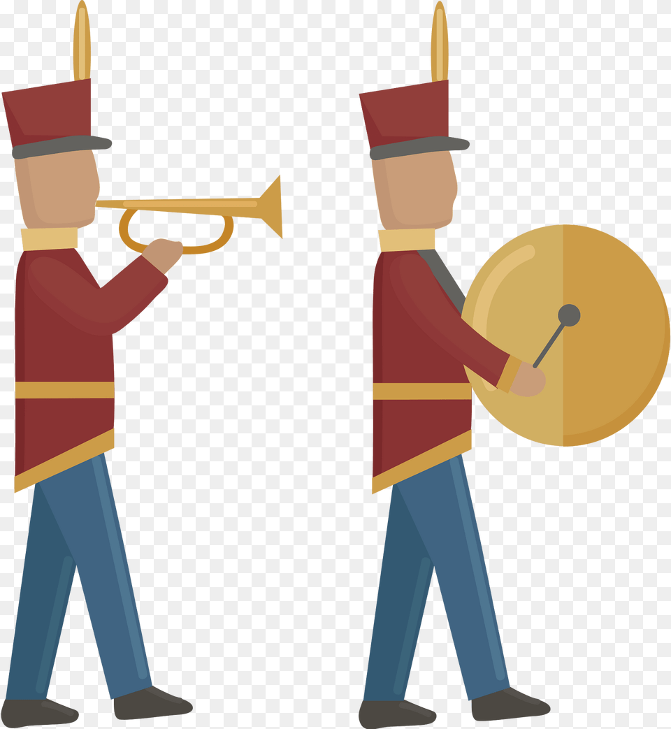 Marching Band Clipart, People, Person, Musical Instrument, Brass Section Png Image