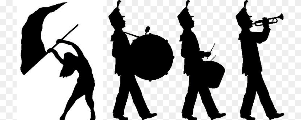 Marching Band Drum Major Clip Art, People, Person, Silhouette, Stencil Free Png Download