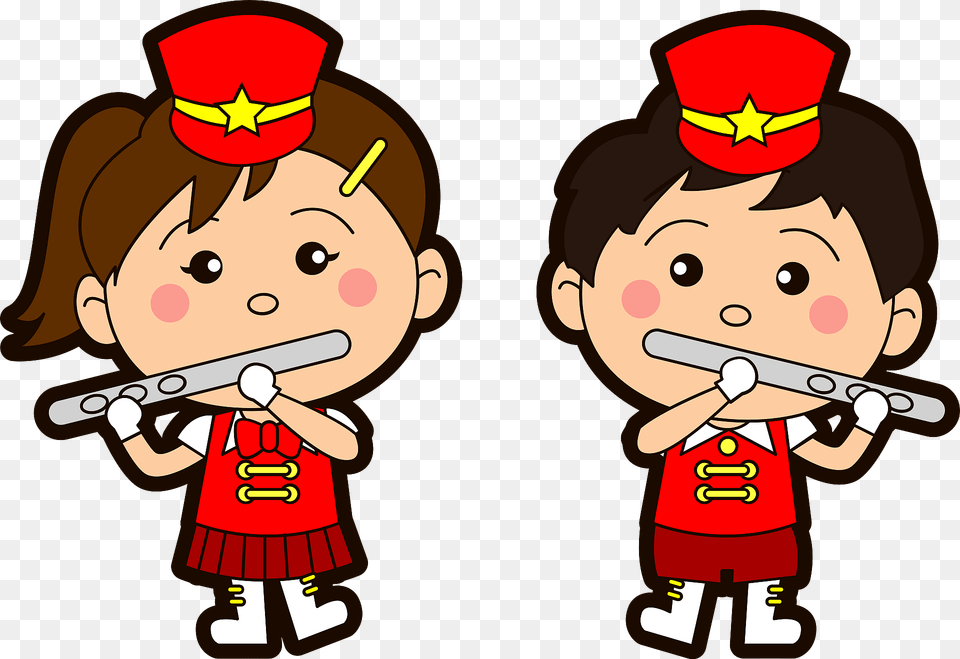 Marching Band Flute Players Clipart, Face, Head, Person, Baby Free Transparent Png