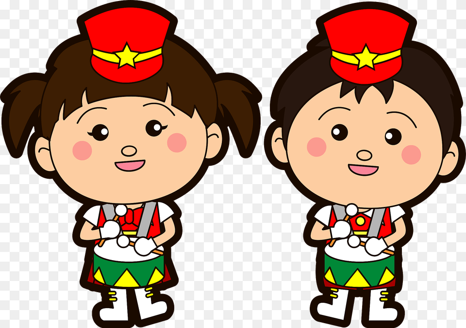 Marching Band Snare Drum Players Clipart, Face, Head, Person, Baby Png