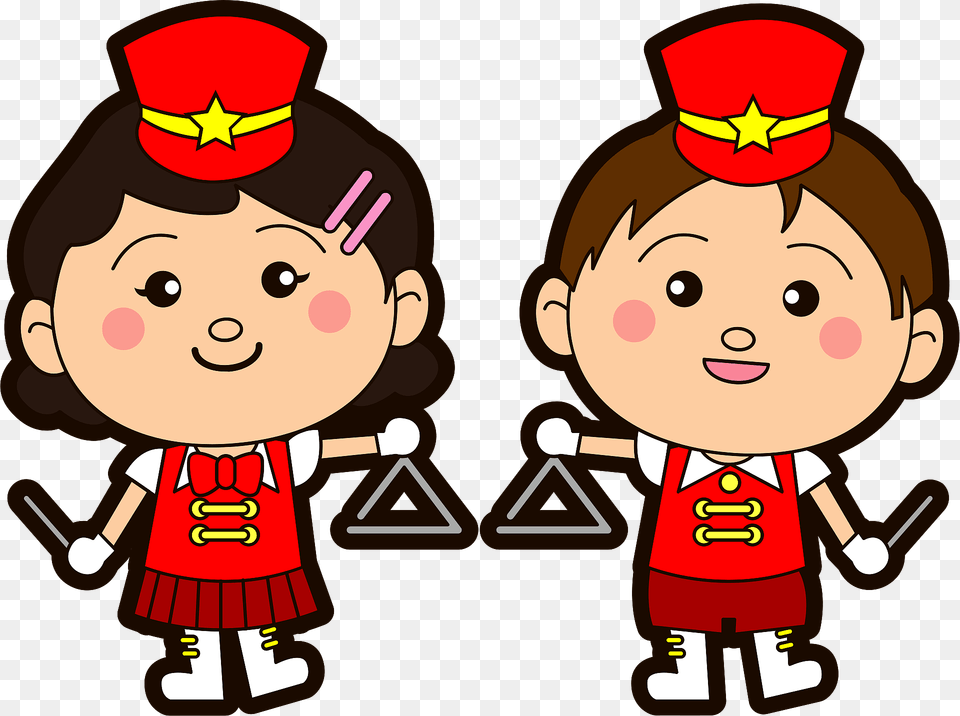 Marching Band Triangle Players Clipart, Baby, Person, People, Face Png Image
