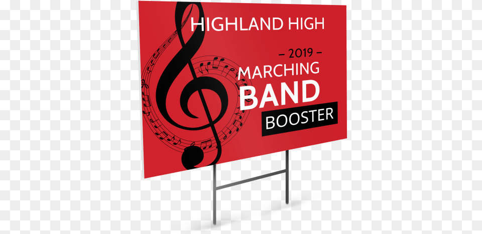 Marching Band Yard Sign Template Preview Graphic Design, Advertisement, Poster, Text Png
