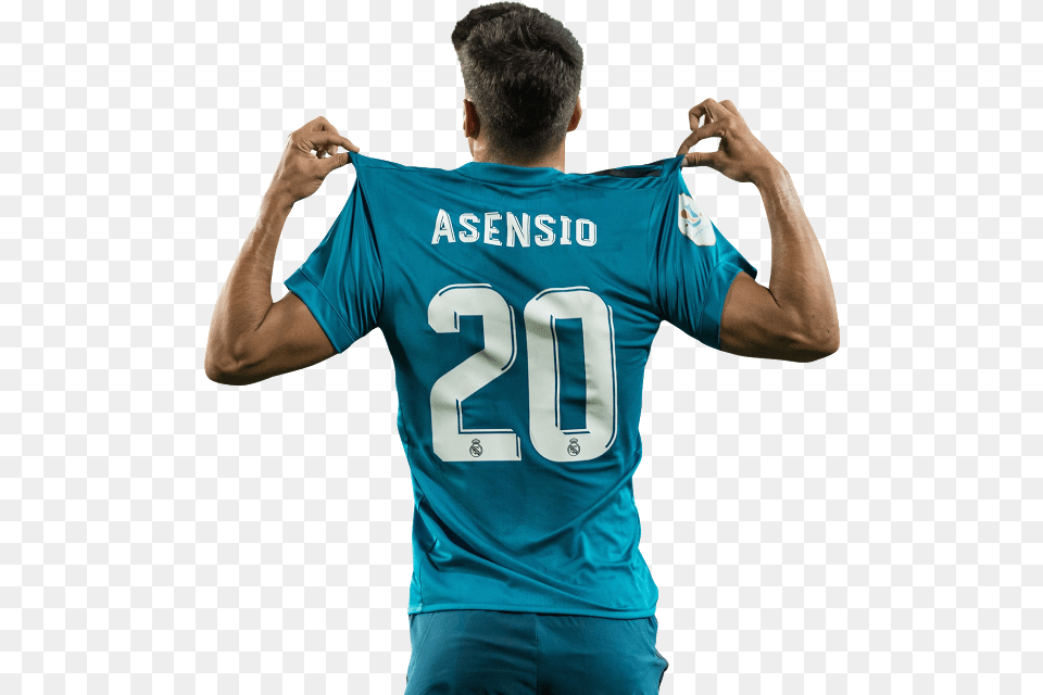 Marco Asensio Real Madrid 2017 18 Marco Asensio 2018, Clothing, T-shirt, Shirt, Adult Free Transparent Png