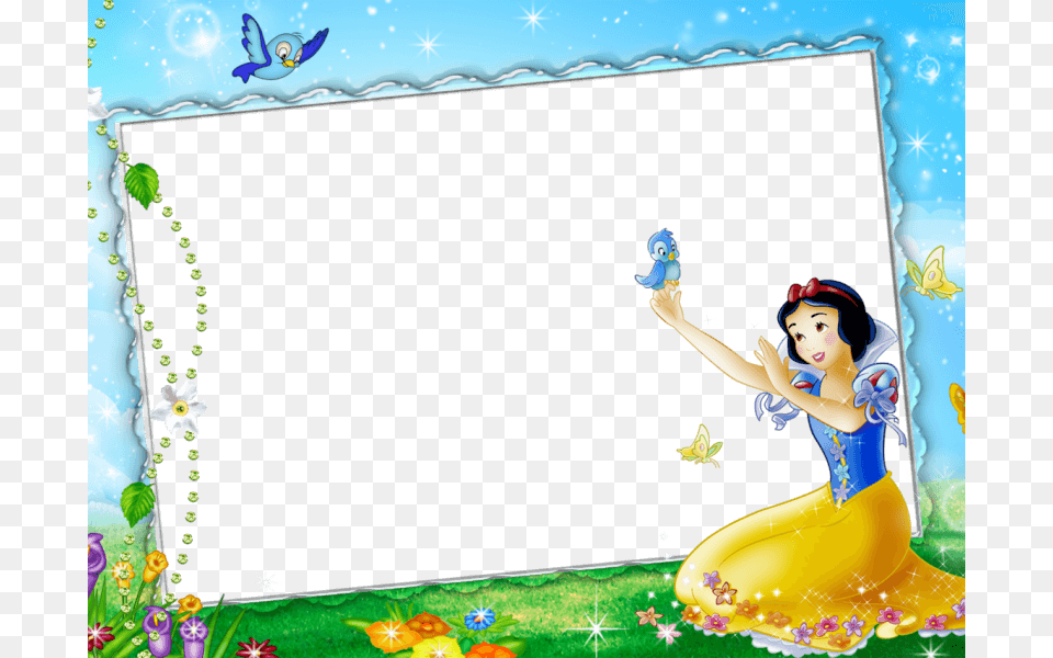 Marco De Blancanieves Marco Azul De Foto De Blancanieves Mickey Mouse Character Frame, Adult, Female, Person, Woman Png