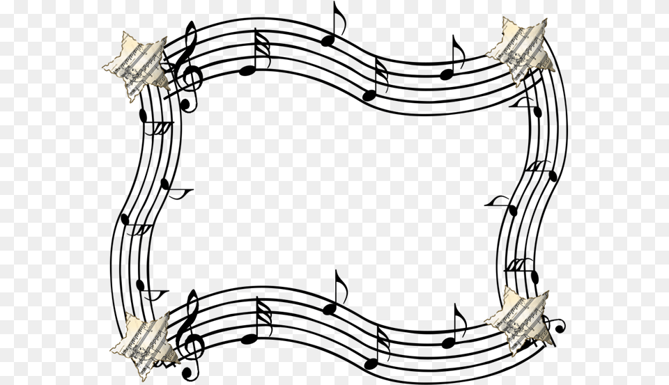 Marco De Notas Musicales 1 Image Transparent Background Music Border, Nature, Night, Outdoors, Symbol Png