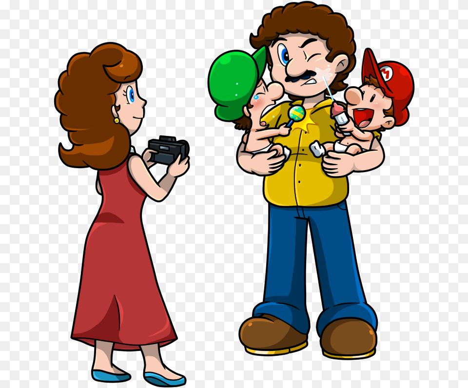 Marco Luise Baby Mario And Baby Luigi, Photography, Adult, Female, Person Png Image