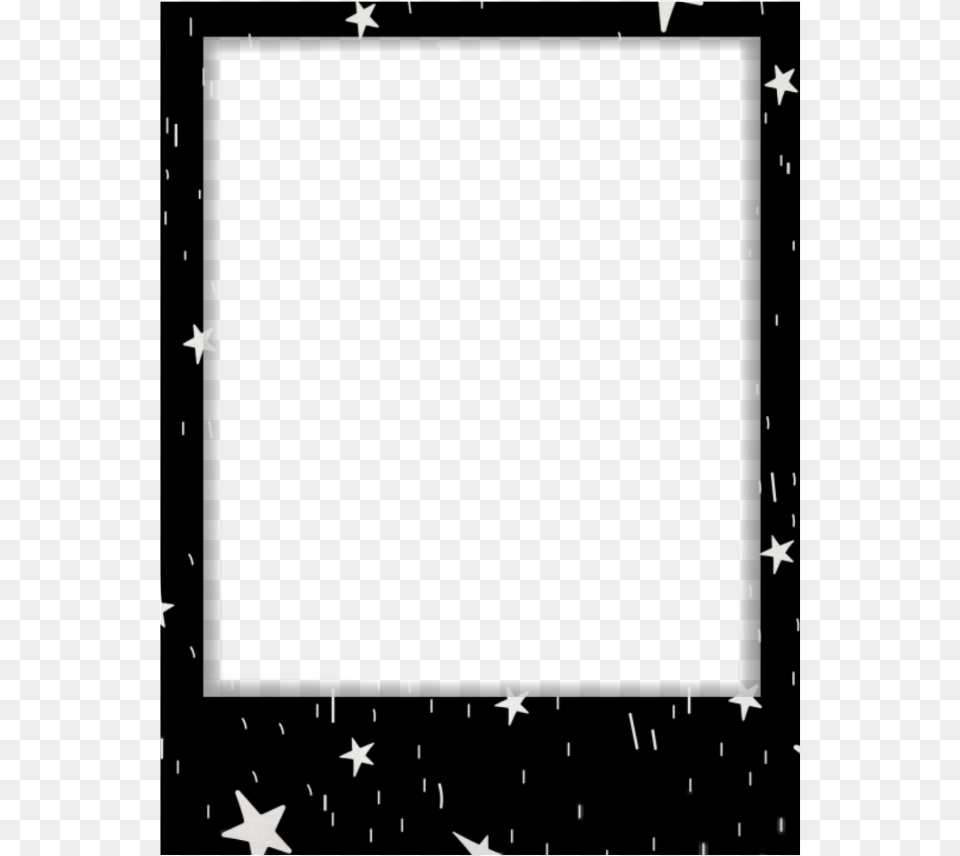 Marco Polaroid Negro Cielomagico Cielonocturno Black Polaroid Frame, Nature, Night, Outdoors, Symbol Png