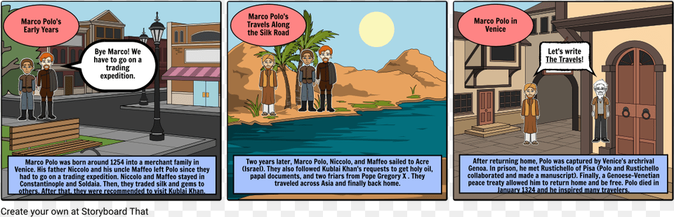 Marco Polo Comic Strip Attalea Speciosa, Book, Comics, Publication, City Free Png Download