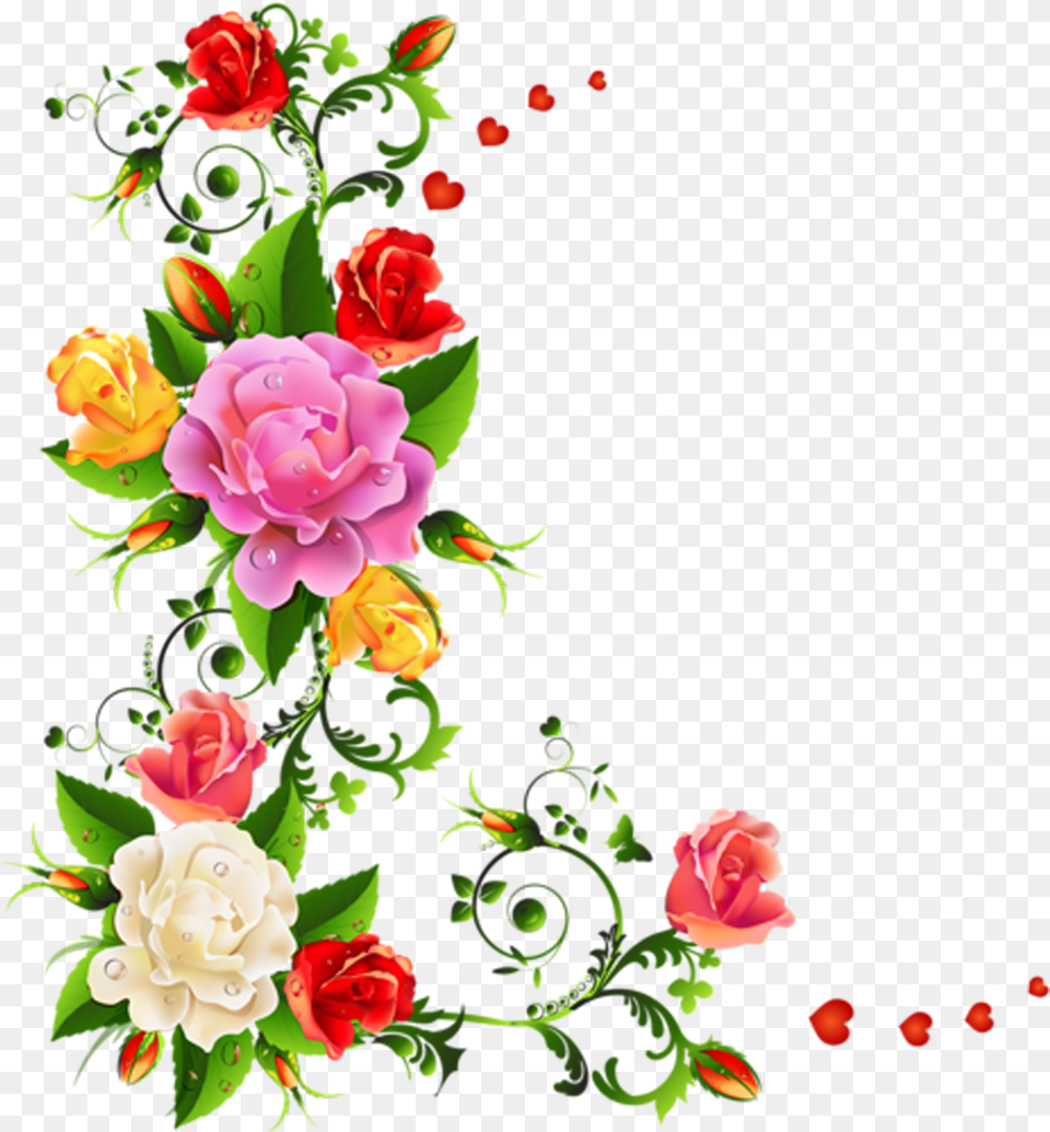 Marcos Con Flores Flower Colored Border Design, Art, Floral Design, Graphics, Pattern Free Png