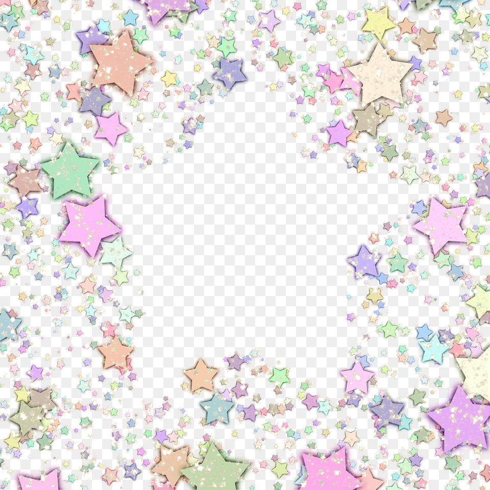 Marcos De Estrellas, Paper, Pattern, Purple, Confetti Png