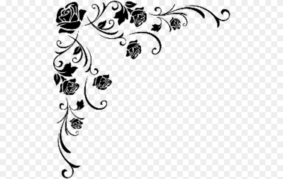 Marcos De Flores Blanco Y Negro, Art, Floral Design, Graphics, Pattern Free Transparent Png