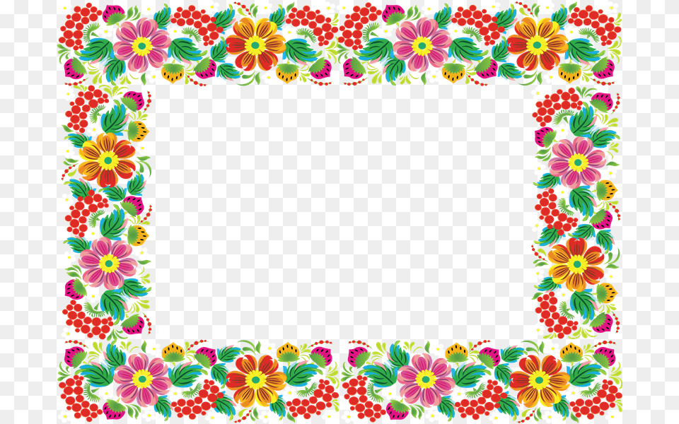 Marcos De Flores Border Frame Flowers Design, Art, Floral Design, Graphics, Pattern Png Image