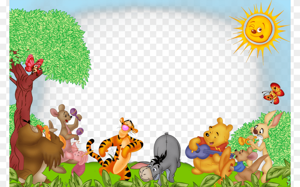 Marcos Infantiles Winnie Pooh Clipart Winnie The Pooh Bordes De Winnie Pooh, Baby, Person, Adult, Female Free Png Download