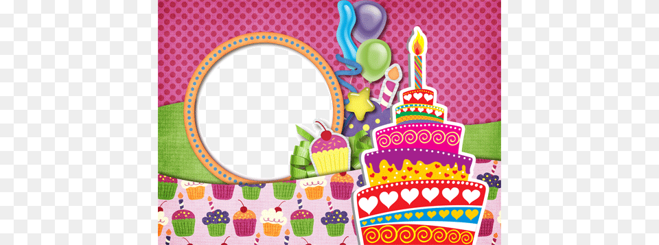 Marcos Para Decorar Fotos De Birthday Frames Para Decorar Fotos De, Birthday Cake, Cake, Cream, Dessert Free Png Download