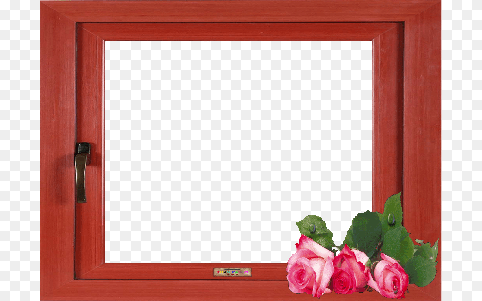 Marcos Photoscape Ventana Con Rosas Rojas Photoscape, Flower, Plant, Rose, Flower Arrangement Png Image