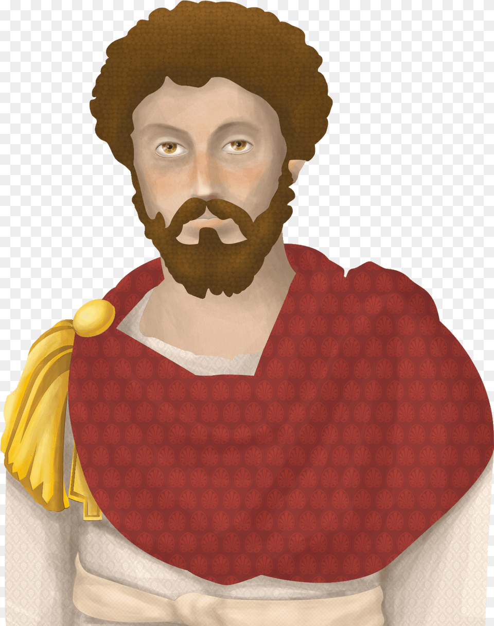 Marcus Aurelius Copyright Rocio De Torres Cartoon Picture Of Marcus Aurelius, Portrait, Photography, Face, Head Free Png