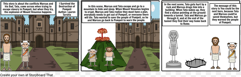 Marcus I Survived The Destruction Of Pompeii, Book, Comics, Publication, Person Free Png Download