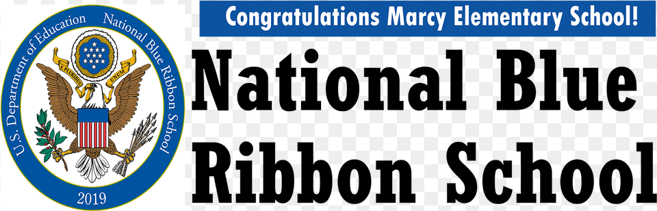 Marcy Banner Resized Blue Ribbon School, Animal, Bird, Logo, Symbol Free Png