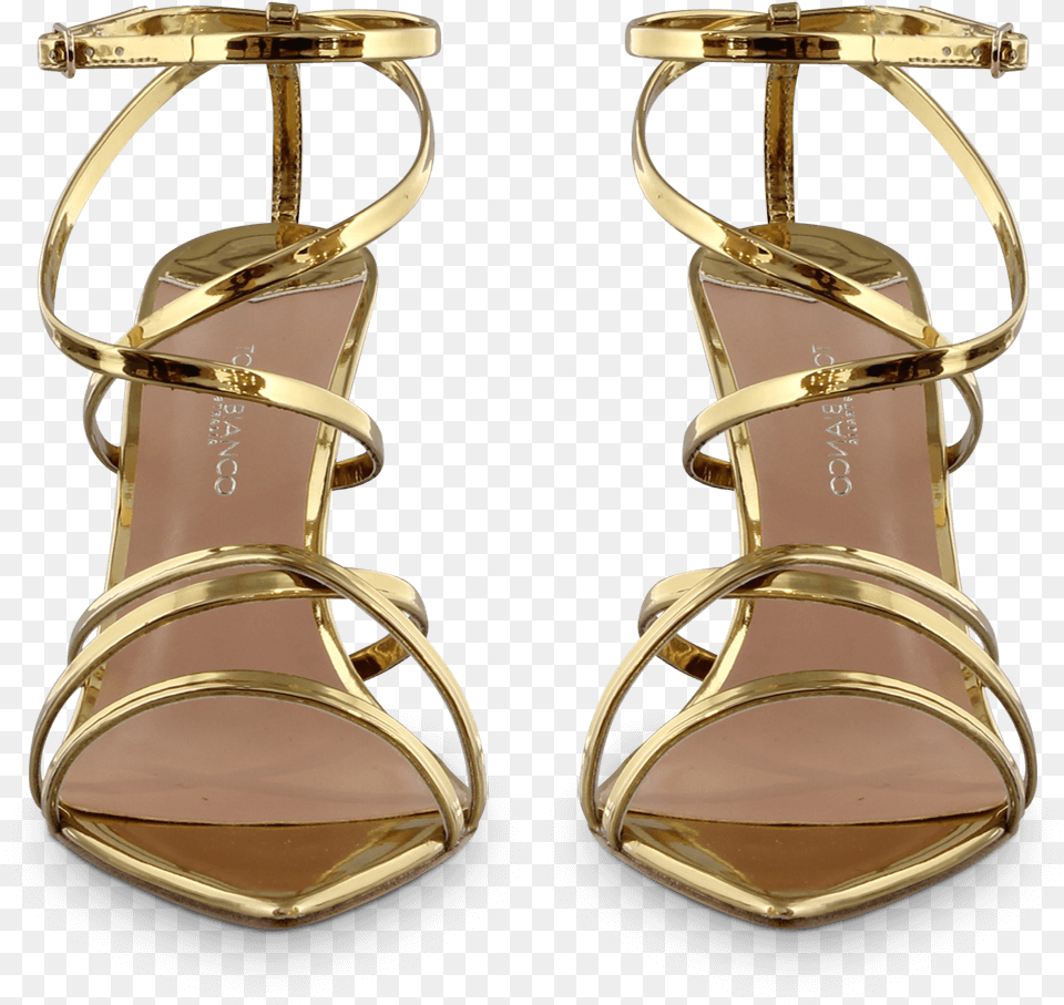 Marcy Gold Shine Front Sandal, Clothing, Footwear, High Heel, Shoe Free Transparent Png