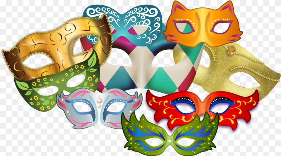Mardi Carnival Poster Masque Gras Mask Clipart Mask, Crowd, Person, Baby, Face Free Png