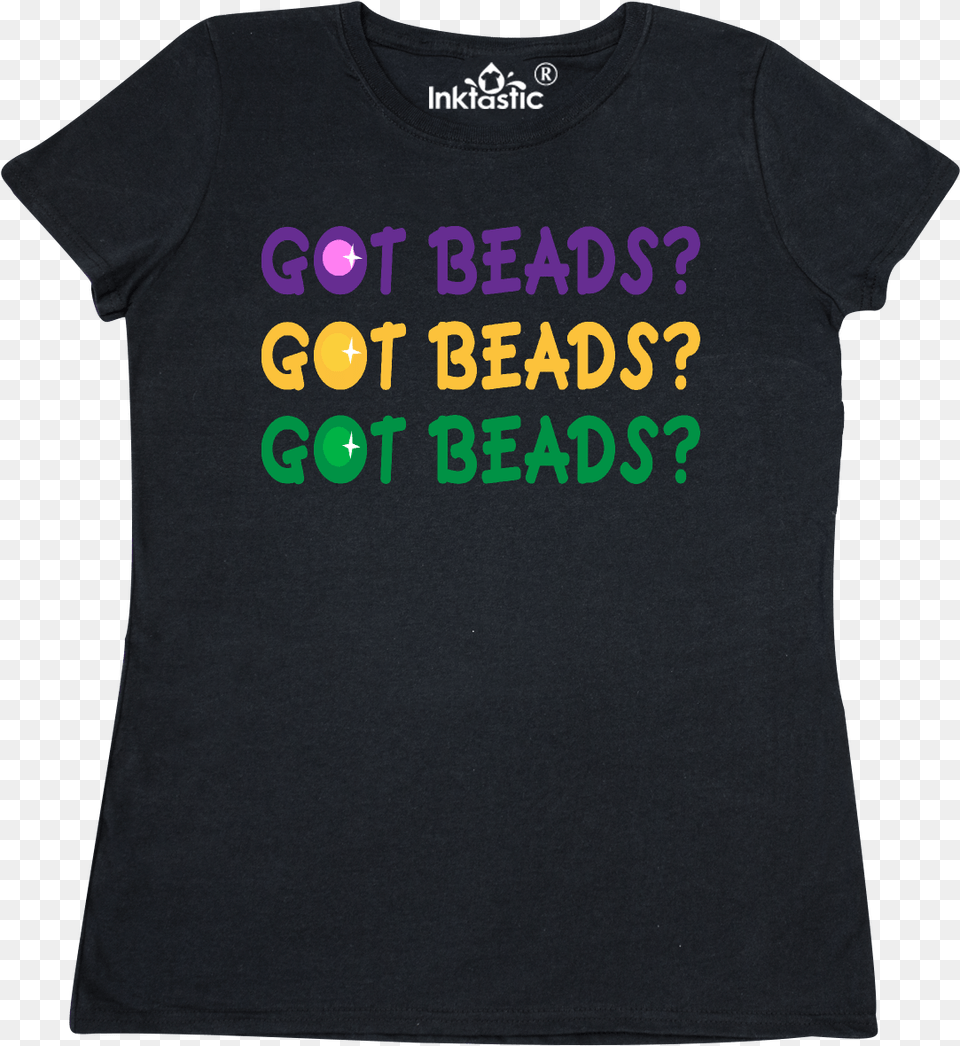 Mardi Gras Beads Women Active Shirt, Clothing, T-shirt Png Image
