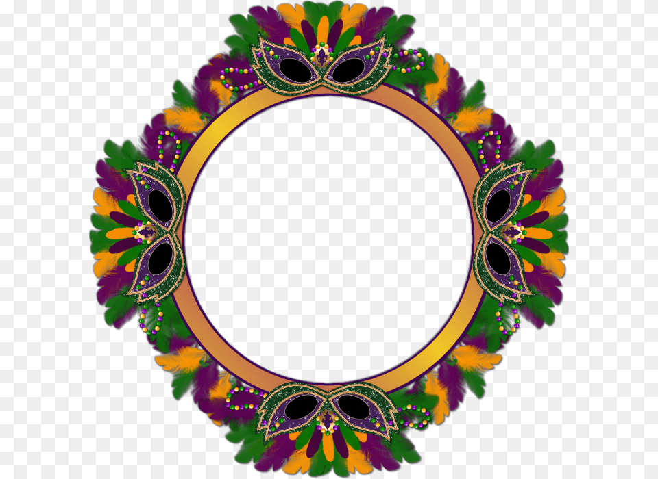 Mardi Gras Circle Clipart, Pattern, Oval, Accessories, Purple Free Png