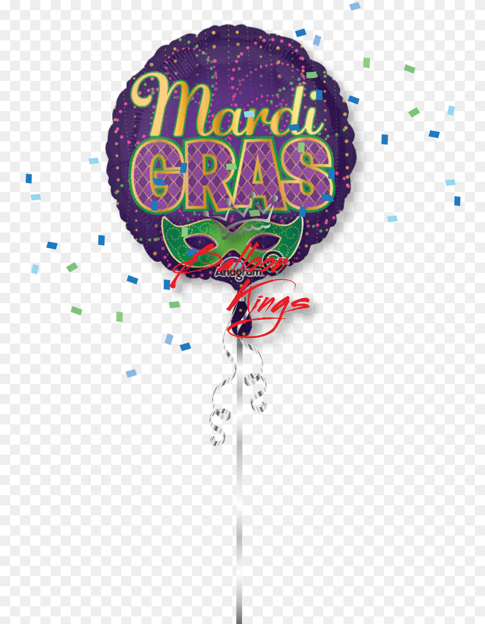 Mardi Gras Confetti Graphic Design, Balloon, Food, Sweets, Paper Free Png Download