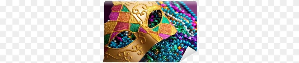 Mardi Gras Gold Mask Glass Dome Pendant, Carnival, Accessories, Crowd, Person Png Image