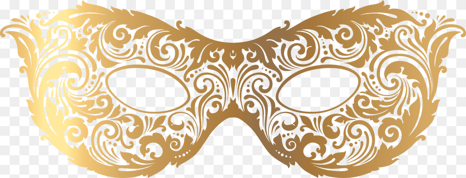 Mardi Gras Gold Mask Gold Carnival Mask Png Image