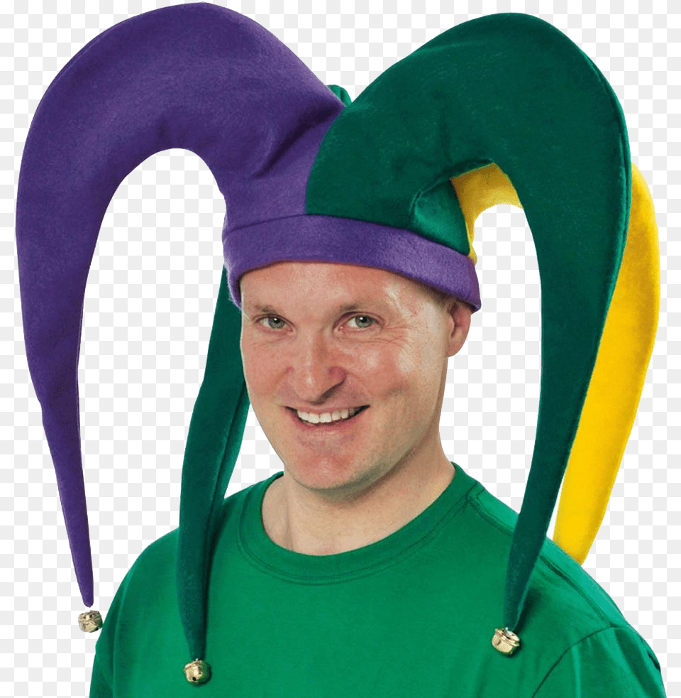 Mardi Gras Hat, Person, Clothing, Costume, Man Png Image