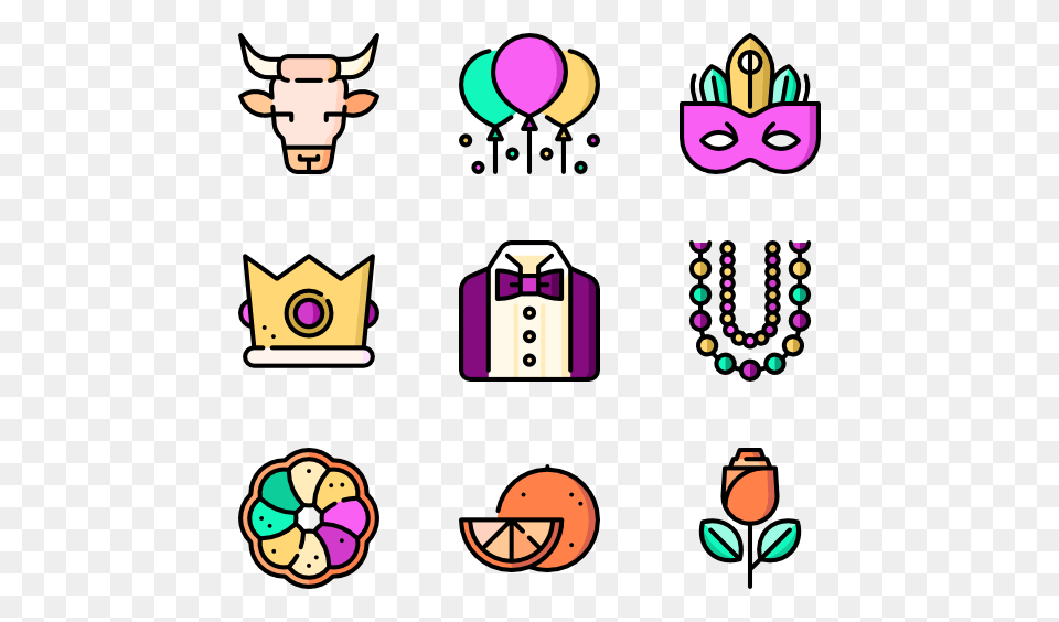 Mardi Gras Icon Packs, Animal, Cattle, Cow, Livestock Png Image