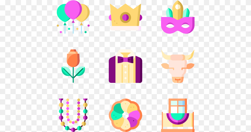 Mardi Gras Icons, Accessories, Jewelry Png Image