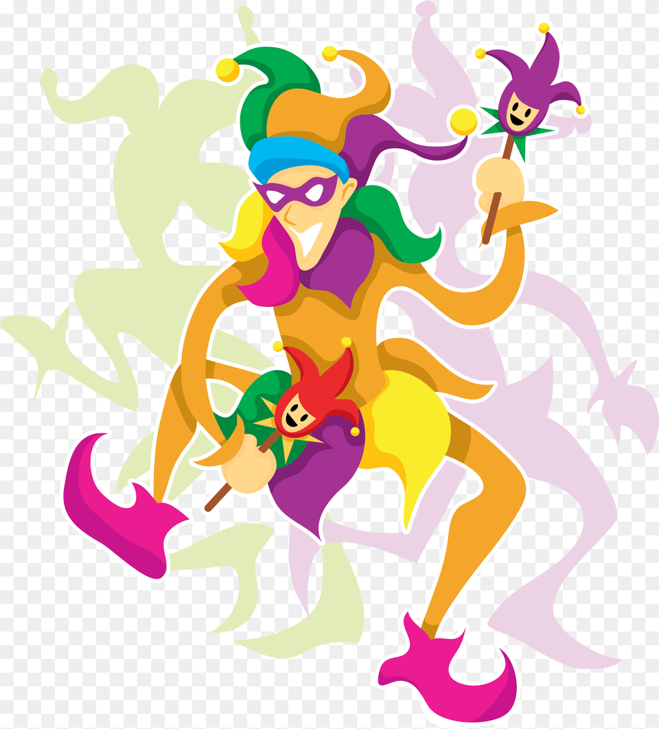 Mardi Gras Jester Jester Dancing, Art, Graphics, Purple, Animal Free Png