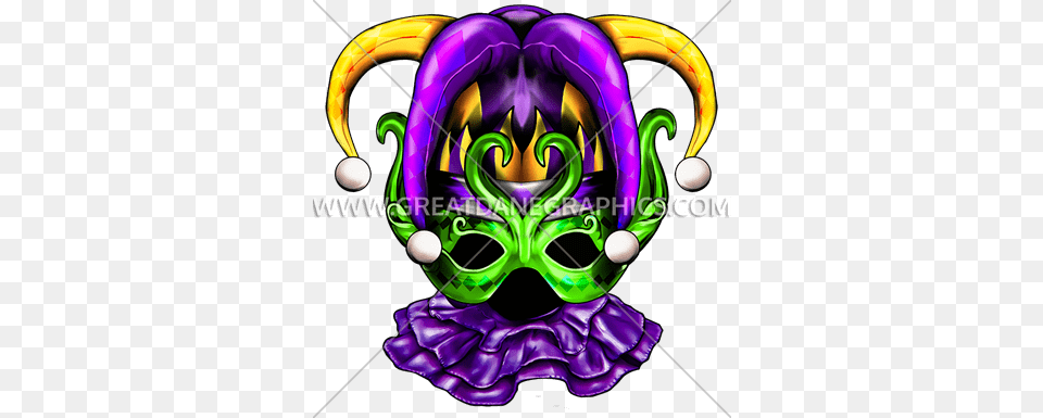 Mardi Gras Jester Mask Production Ready Artwork For T Shirt Printing, Carnival, Purple, Crowd, Person Free Transparent Png