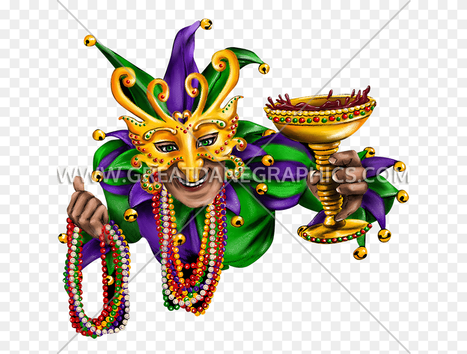 Mardi Gras Jester Production Ready Artwork For T Shirt Printing, Carnival, Crowd, Person, Parade Png Image