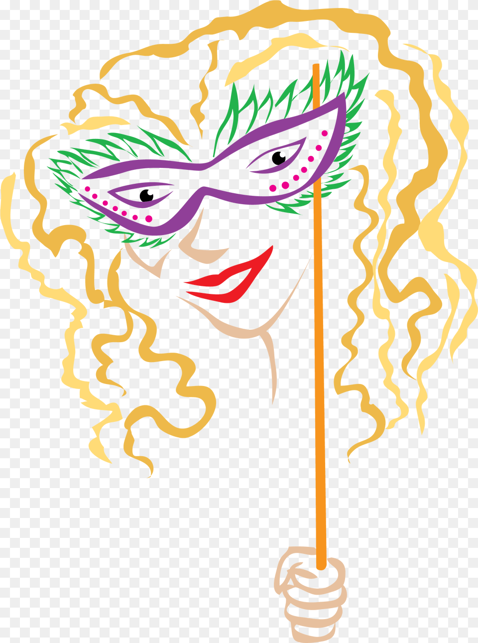 Mardi Gras Mask, Adult, Person, Woman, Female Free Png Download