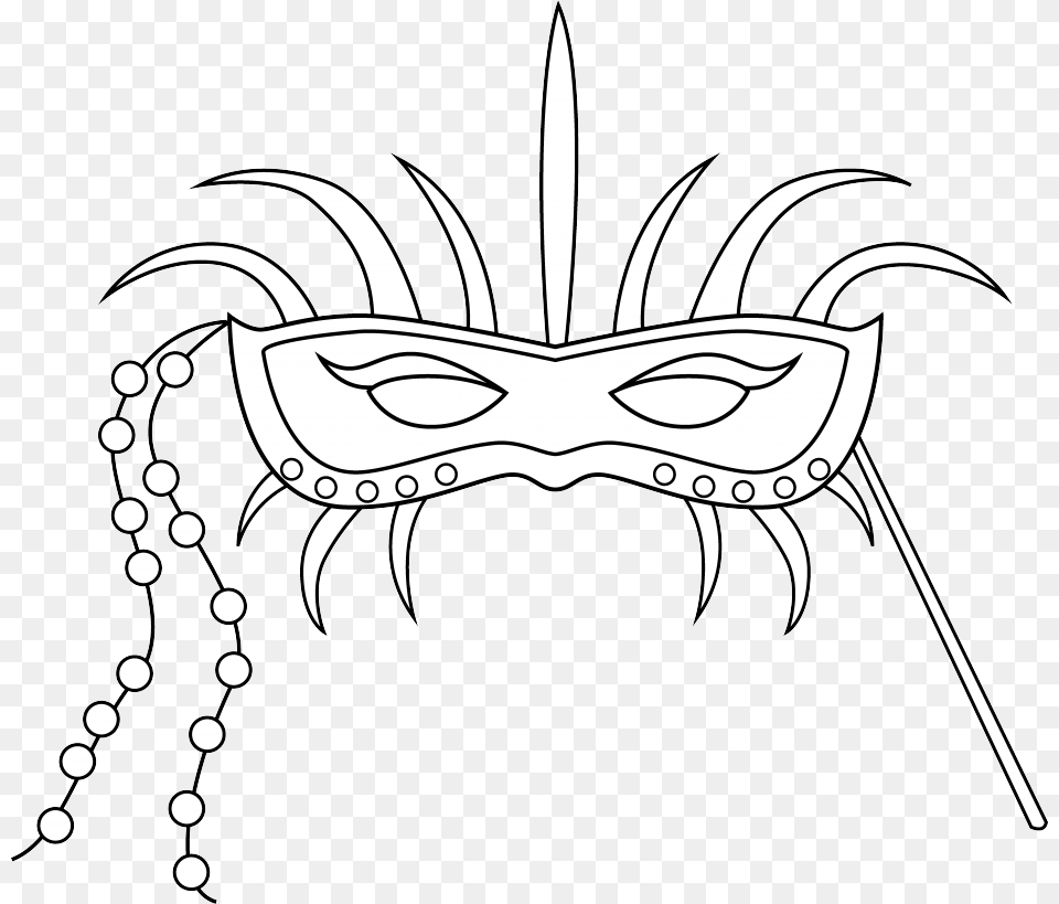 Mardi Gras Masks Coloring, Art, Drawing, Animal, Fish Png