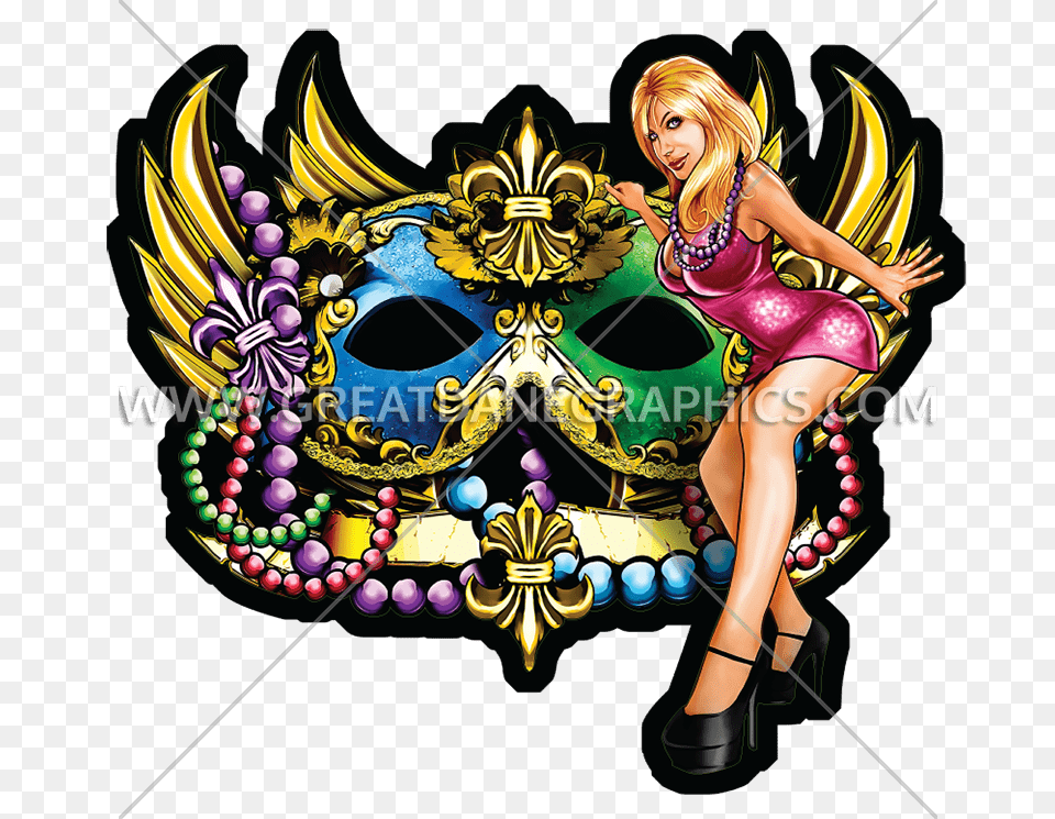 Mardi Gras Party Production Ready Artwork For T Shirt Printing, Adult, Person, Parade, Mardi Gras Free Transparent Png