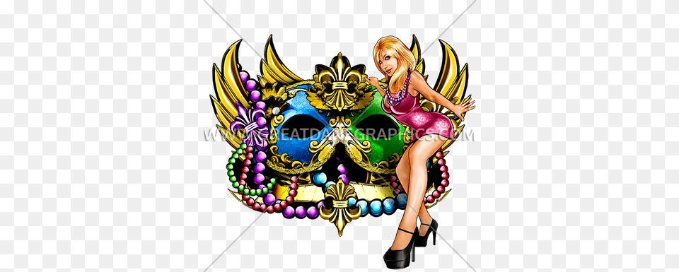 Mardi Gras Party Production Ready Artwork For T Shirt Printing, Adult, Person, Parade, Mardi Gras Png