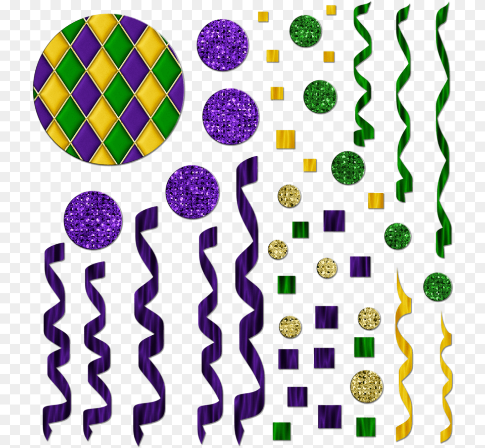 Mardi Gras Streamers, Purple, Art, Pattern Png