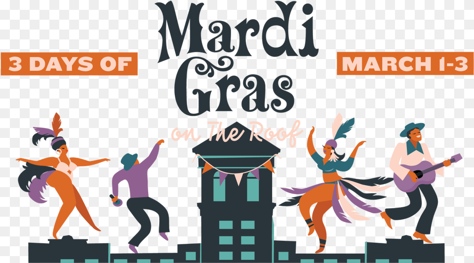 Mardis Gras Roof Ponce City Market Posterclass Ponce City Market Mardi Gras, Adult, Person, Boy, Child Png