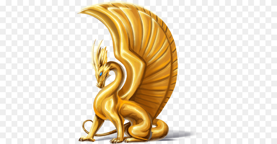 Marduk Golden Statue Of A Dragon, Animal, Cat, Mammal, Pet Png Image