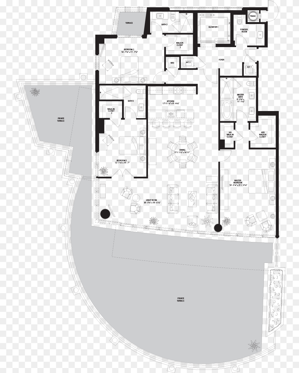Marea Miami Beach Vertical, Chart, Diagram, Plan, Plot Png Image
