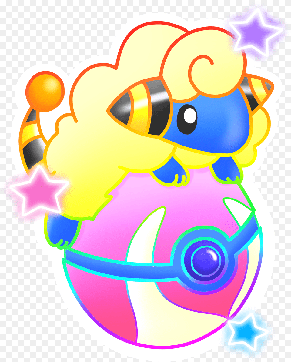 Mareep Pokeball Sticker Clipart Art, Graphics Free Png Download