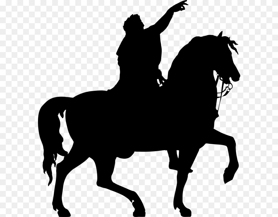Marehorsesilhouette Windsor Great Park Equestrian Statue Of George Iii, Gray Png