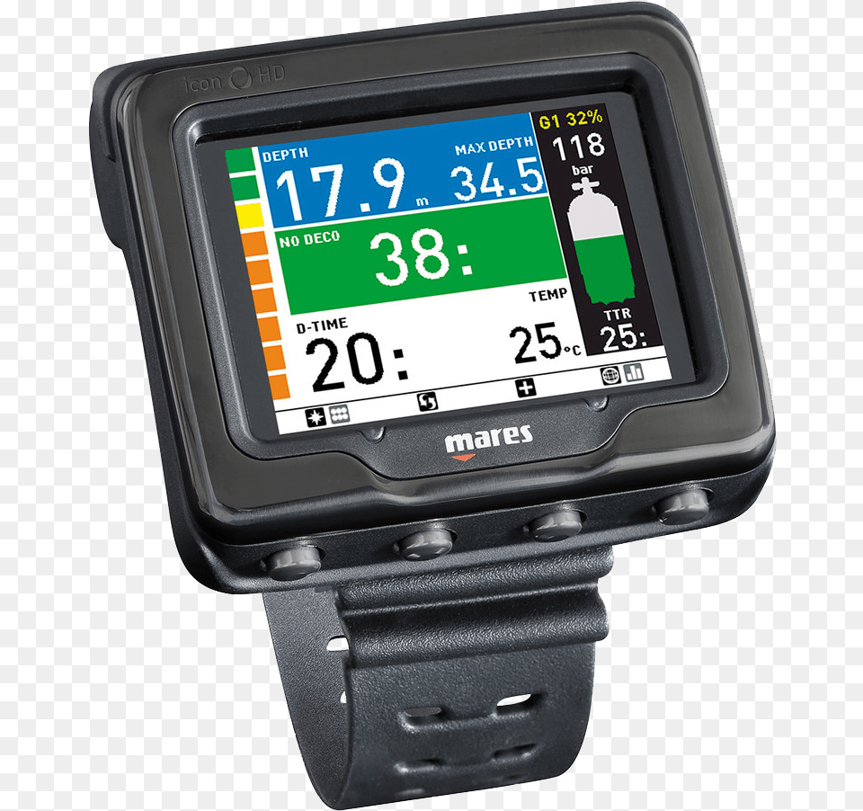 Mares Icon Hd Black Edition Dive Computer Mares Icon, Wristwatch, Person, Arm, Body Part Free Png Download