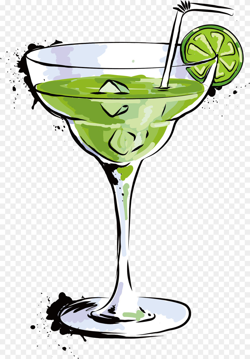 Margarita Cartoon, Alcohol, Beverage, Cocktail, Martini Png Image