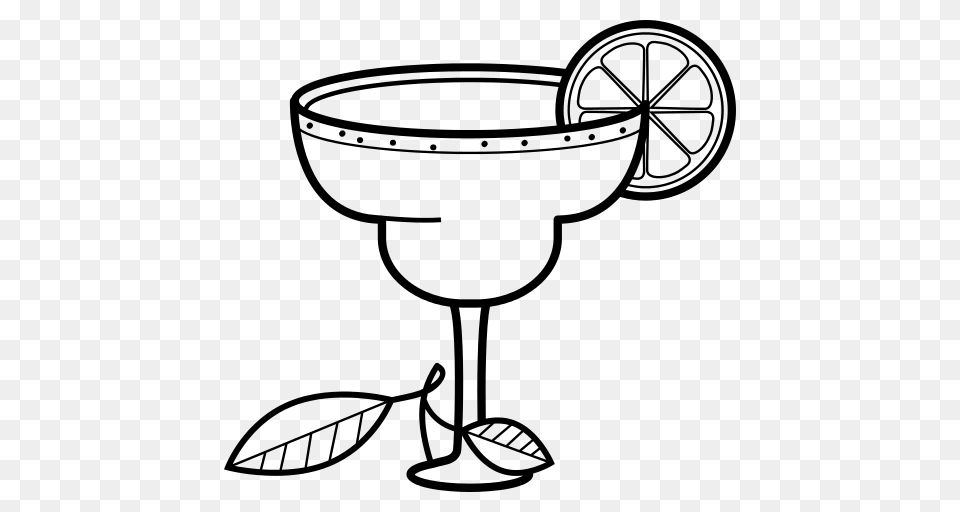 Margarita Cocktail Icon, Gray Png Image