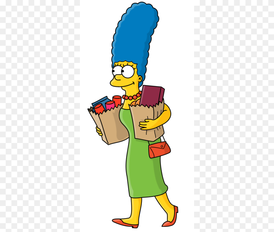 Marge Simpson, Baby, Person, Cartoon, Reading Free Transparent Png